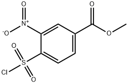 Benzoic acid, 4-(chlorosulfonyl)-3-nitro-, methyl ester Struktur