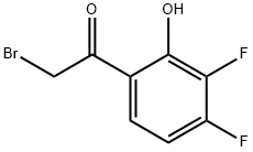 2-bromo-1-(3,4-difluoro-2-hydroxyphenyl)ethan-1-one Struktur