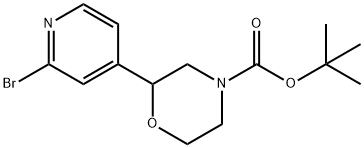 tert-butyl 2-(2-bromopyridin-4-yl)morpholine-4-carboxylate Struktur