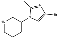 4-Bromo-1-(piperidin-3-yl)-2-methylimidazole Struktur