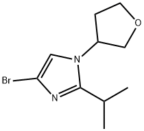 4-Bromo-1-(oxolan-3-yl)-2-(iso-propyl)imidazole Struktur