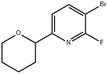 3-Bromo-2-fluoro-6-(oxan-2-yl)pyridine Struktur