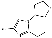 4-Bromo-1-(3-tetrahydrofuranyl)-2-ethylimidazole Struktur