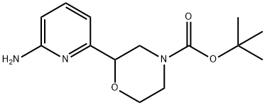 tert-butyl 2-(6-aminopyridin-2-yl)morpholine-4-carboxylate Struktur