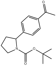 2-(4-Acetylphenyl)pyrrolidine-1-carboxylate Struktur