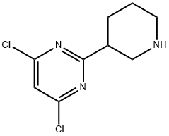 4,6-Dichloro-2-(piperidin-3-yl)pyrimidine Struktur