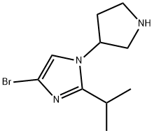 4-Bromo-1-(pyrrolidin-3-yl)-2-(iso-propyl)imidazole Struktur