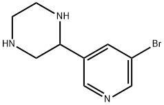 2-(5-Bromopyridin-3-yl)piperazine Struktur