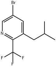 5-BROMO-3-(iso-BUTYL)-2-(TRIFLUOROMETHYL)PYRIDINE Struktur