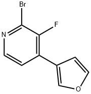 2-Bromo-3-fluoro-4-(3-furyl)pyridine Struktur