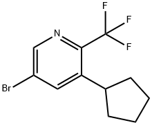 5-Bromo-3-cyclopentyl-2-(trifluoromethyl)pyridine Struktur