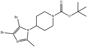 4,5-Dibromo-1-(N-Boc-piperidin-4-yl)-2-methyl-1H-imidazole Struktur