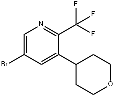 5-Bromo-3-(oxan-4-yl)-2-(trifluoromethyl)pyridine Struktur