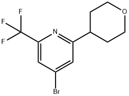 4-Bromo-2-trifluoromethyl-6-(oxan-4-yl)pyridine Struktur