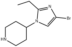 4-Bromo-1-(piperidin-4-yl)-2-ethylimidazole Struktur