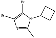 4,5-Dibromo-1-cyclobutyl-2-methyl-1H-imidazole Struktur