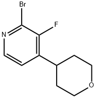 2-Bromo-3-fluoro-4-(oxan-4-yl)pyridine Struktur