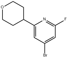 4-Bromo-2-fluoro-6-(oxan-4-yl)pyridine Struktur