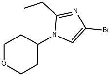 4-Bromo-1-(oxan-4-yl)-2-ethylimidazole Struktur