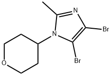 4,5-Dibromo-1-(oxan-4-yl)-2-methyl-1H-imidazole Struktur