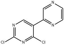 2,4-Dichloro-5-(pyrazin-2-yl)pyrimidine Struktur