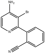 4-Amino-3-bromo-2-(2-cyanophenyl)pyridine Struktur