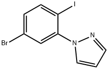 4-Iodo-3-(1H-pyrazol-1-yl)bromobenzene Struktur