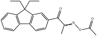 1-(9,9-diethyl-9H-fluoren-2-yl)-2-(acetyloxyimino)propan-1-one Struktur