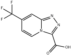 7-(trifluoromethyl)-[1,2,4]triazolo[4,3-a]pyridine-3-carboxylic acid Struktur