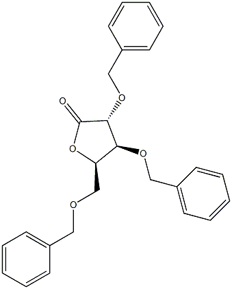 2,3,5-Tri-O-benzyl-D-xylonic acid-1,4-lactone Struktur