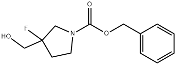 benzyl 3-fluoro-3-(hydroxymethyl)pyrrolidine-1-carboxylate Struktur