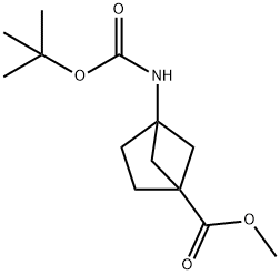 methyl 4-{[(tert-butoxy)carbonyl]amino}bicyclo[2.1.1]hexane-1-carboxylate Struktur