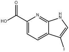 3-Iodo-1H-pyrrolo[2,3-b]pyridine-6-carboxylic acid Struktur