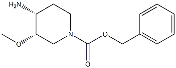 benzyl (3S,4R)-4-amino-3-methoxypiperidine-1-carboxylate Struktur