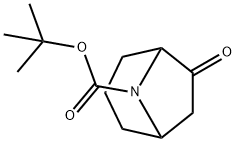 tert-butyl 6-oxo-8-azabicyclo[3.2.1]octane-8-carboxylate Struktur