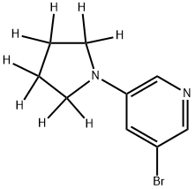 3-Bromo-5-(pyrrolidino-d8)-pyridine Struktur