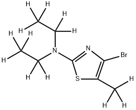 4-Bromo-(2-diethylethylamino-5-methyl-d13)-thiazole Struktur