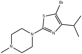 5-Bromo-4-(iso-propyl)-2-(N-methylpiperazin-1-yl)thiazole Struktur