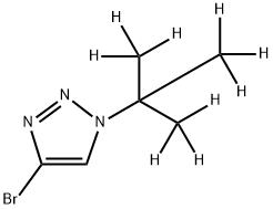 4-Bromo-1-(tert-butyl-d9)-1,2,3-triazole Struktur