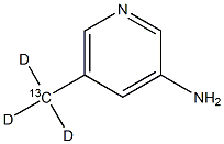 5-(methyl-13C-d3)pyridin-3-amine Struktur