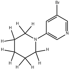 3-Bromo-5-(piperidino-d10)-pyridine Struktur