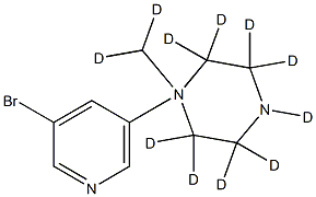 3-Bromo-5-[(N-methylpiperazin-d11)-1-yl]pyridine Struktur