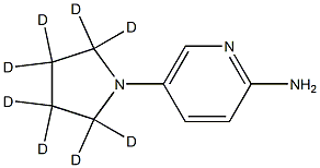 2-Amino-5-(pyrrolidino-d8)-pyridine Struktur