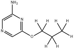 2-Amino-6-(n-propoxy-d7)-pyrazine Struktur