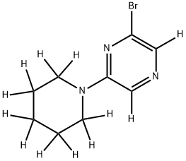 2-Bromo-6-(piperidino)pyrazine-d12 Struktur