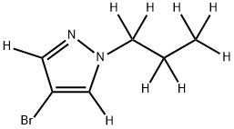 4-Bromo-1-(n-propyl)pyrazole-d9 Struktur