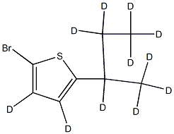 2-Bromo-5-(sec-butyl)thiophene-d11 Struktur