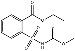 ethyl 2-(N-(methoxycarbonyl)sulfamoyl)benzoate Struktur