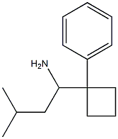 3-Methyl-1-(1-phenylcyclobutyl)butylamine Struktur