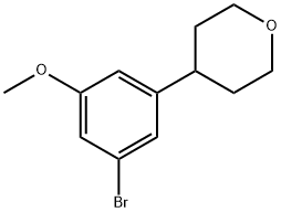 4-(3-bromo-5-methoxyphenyl)tetrahydro-2H-pyran Struktur